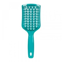 Продувна щітка-браш Janeke Vent Detangling Brush для розплутування та сушіння волосся широка зелена