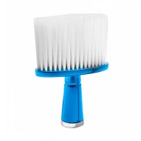 Щітка змітка волосся після стрижки для перукаря барбера, овал, біла щетина синя