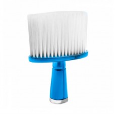 Щітка змітка волосся після стрижки для перукаря барбера, овал, біла щетина синя