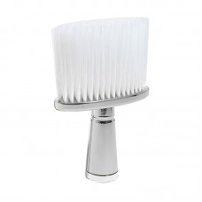 Щітка змітка волосся після стрижки для перукаря барбера, овал, біла щетина срібляста