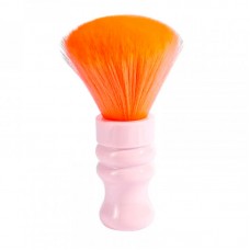 Щітка-змітка волосся з шиї після стрижки для перукаря барбера, кругла щетина, 150 мм помаранчева