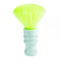 Щітка-змітка волосся з шиї після стрижки для перукаря барбера, кругла щетина, 150 мм жовта