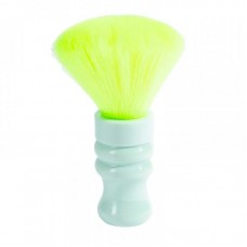 Щітка-змітка волосся з шиї після стрижки для перукаря барбера, кругла щетина, 150 мм жовта