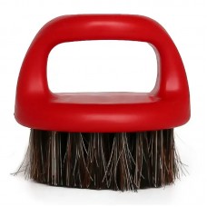 Щітка для фейду, бороди кастет Barber Finger Brush для барбера, перукаря кругла червона