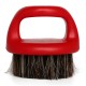 Щітка для фейду, бороди кастет Barber Finger Brush для барбера, перукаря кругла червона