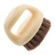 Щітка для фейду, бороди кастет Barber Finger Brush для барбера, перукаря кругла бежева