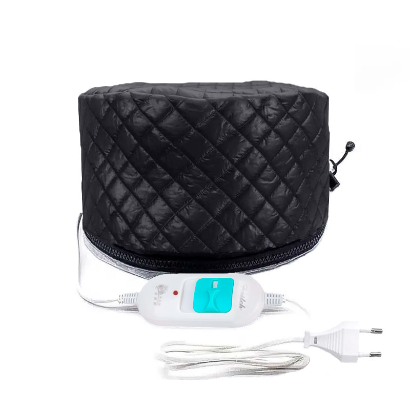 Електрична термошапка сушуар для масок, ламінування і лікування волосся узор квадратик чорна