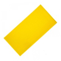 Термокилимок перукарський Barber для плойки, праски гумовий 30х15 см жовтий