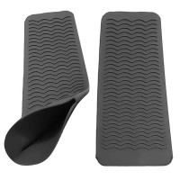 Термостійкий перукарський силіконовий килимок-кишеня 142х286 мм чорний