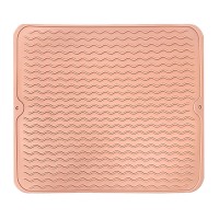 Термостійкий килимок Happy Hair силіконовий для прасочки, плойки, гарячих перукарських інструментів 45x40 см бежевий