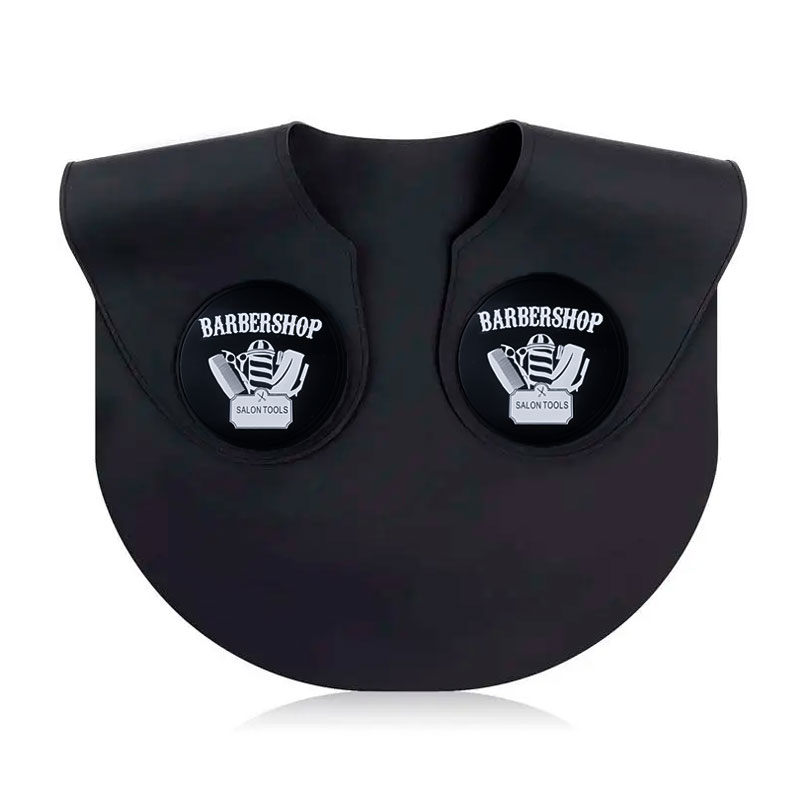 Комір-обважнювач для пеньюара Barbershop мількоуп перукарський для стрижки силіконовий чорний