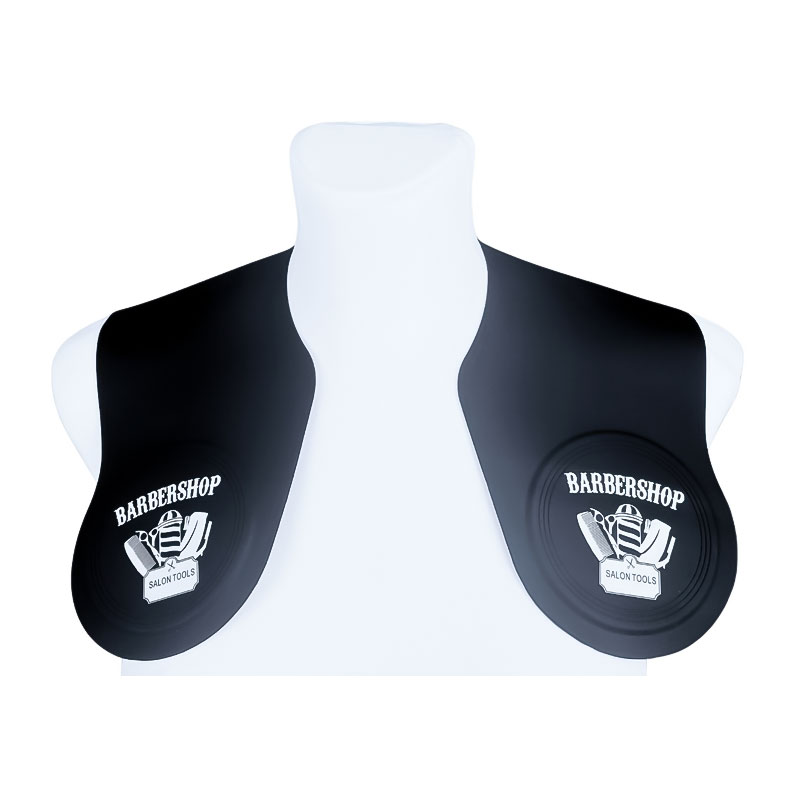 Комір-обважнювач для пеньюара Barbershop мількоуп перукарський для стрижки силіконовий чорний