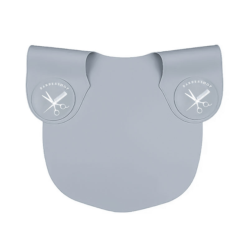 Комір-обважнювач для пеньюара Barbershop мількоуп перукарський для стрижки силіконовий сірий