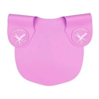 Комір-обважнювач для пеньюара Barbershop мількоуп перукарський для стрижки силіконовий рожевий