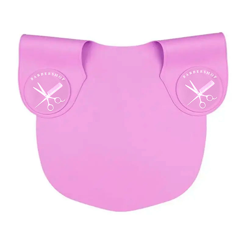 Комір-обважнювач для пеньюара Barbershop мількоуп перукарський для стрижки силіконовий рожевий