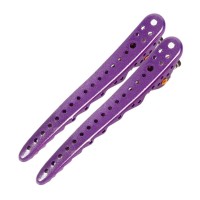 Парикмахерские клипсы-зажимы для волос акула металлические 10,3 см фиолетовые 2 шт