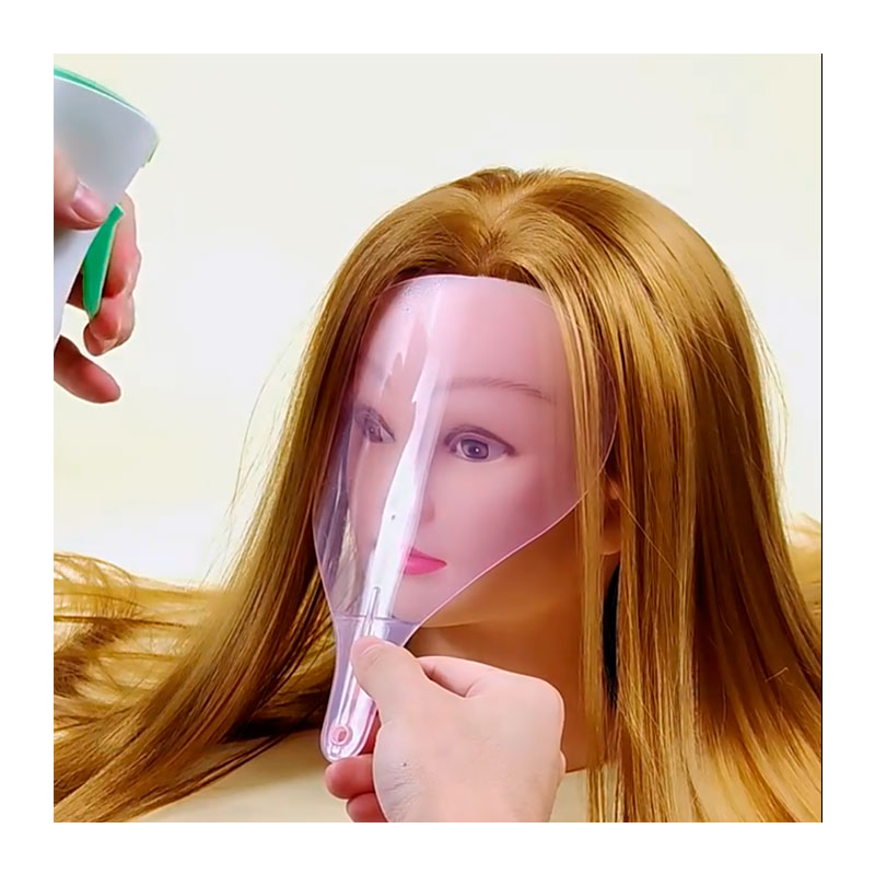 Маска екран для захисту обличчя під час стрижки, укладання волосся прозора 20х14 см