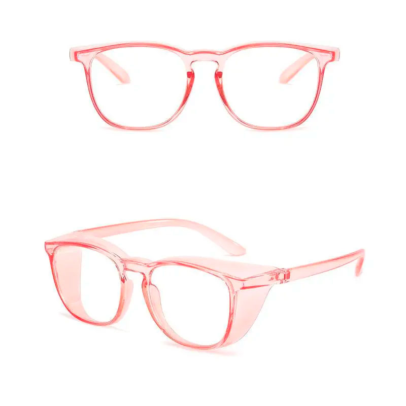 Стильные защитные очки для парикмахера, мастера маникюра с незапотевающим покрытием и защитой от ультрафиолета розовые