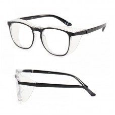 Стильні захисні окуляри для перукаря, майстра манікюру з незапотіваючим покриттям та захистом від ультрафіолету чорні