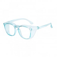 Стильні захисні окуляри для перукаря, майстра манікюру з незапотіваючим покриттям та захистом від ультрафіолету блакитні
