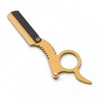 Опасная бритва шаветка с кольцом золотая