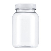 Флакон/баночка с крышечкой для разлива густых косметических средств пластиковый прозрачный №13, 500 мл 5 шт
