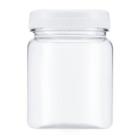 Флакон/баночка с крышечкой для разлива густых косметических средств пластиковый прозрачный №11, 250 мл 1 шт