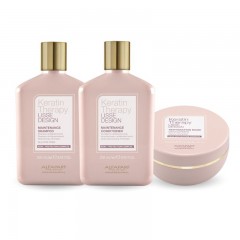 Набор Alfaparf Milano Lisse Design Keratin Therapy TRIO шампунь, кондиционер, маска для блеска и шелковистости волос 2x250+200