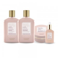 Набор Alfaparf Milano Lisse Design Keratin Therapy QUAD-1 шампунь, кондиционер, маска, сыворотка для волос 2x250+200+125 мл