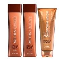 Набір Brazilian Blowout Anti-Frizz шампунь, кондиціонер, маска для розгладження волосся, 2х350+240 мл