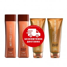 Набір Brazilian Blowout Anti-Frizz шампунь, кондиціонер, маска, термобальзам, 350/350/240/240 мл