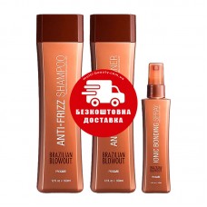 Набір Brazilian Blowout Anti-Frizz для домашнього догляду за волоссям шампунь, кондиціонер, бондспрей, 350/350/100 мл
