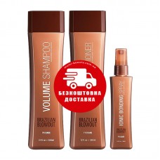 Набір Brazilian Blowout Volume шампунь, кондиціонер та спрей бондінг для об'єму волосся, 2х350/100 мл