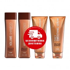 Набір Brazilian Blowout Volume шампунь, кондиціонер, маска та сироватка для об'єму волосся, 2х350/2х240 мл