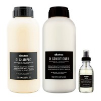 Набор Davines OI TRIO шампунь+кондиционер+масло для абсoлютной красоты волос, 1000/1000/135 мл