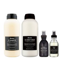 Набор Davines OI Quad шампунь+кондиционер+молочко+масло для абсoлютной красоты волос, 1000/1000/135/135 мл