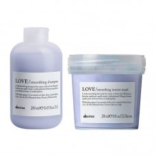 Набір Davines Love Lovely Smoothing шампунь та маска для розгладження волосся, 2х250 мл