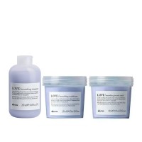Набор Davines Love Lovely Smoothing шампунь, кондиционер и маска для разглаживания волос, 3х250 мл