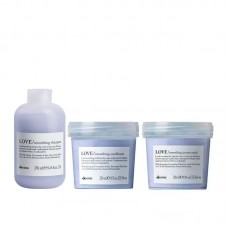 Набір Davines Love Lovely Smoothing шампунь, кондиціонер та маска для розгладження волосся, 3х250 мл