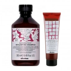 Набір Davines Natural Tech Replumping шампунь та кондиціонер для ущільнення волосся, 250/150 мл