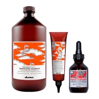 Набір Davines Natural Tech Energizing TRIO енергетичний шампунь, гель та лосьйон проти випадіння волосся, 1000/150/100 мл