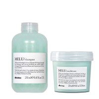 Набір Davines Melu DUO шампунь та кондиціонер для запобігання ламкості волосся, 2х250 мл