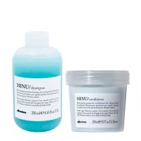Набір Davines Minu DUO шампунь та кондиціонер для збереження кольору фарбованого волосся, 2х250 мл