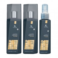 Набір колагену Honma Tokyo Coffee Premium Collagen для випрямлення волосся, 300/300/150 мл