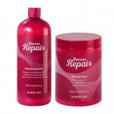 Набір Inebrya Shecare Repair відновлюючі шампунь і маска для пошкодженого волосся, 2х1000 мл