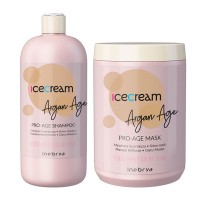 Набор Inebrya Argan Oil Pro-Age DUO с аргановым маслом для окрашенных волос шампунь и маска, 2х1000 мл