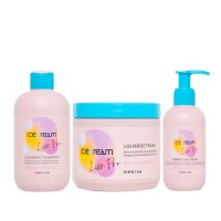 Набір Inebrya Ice Cream Liss Pro Liss Perfect TRIO шампунь, маска і крем для жорсткого волосся, 300/500/150 мл