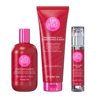 Набор Inebrya Up To You Smoothing шампунь, маска и блеск для разглаживания волос, 300+250+50 мл