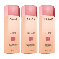 Набір Inoar G.Hair Premium для кератинового випрямлення волосся, 3х1000 мл