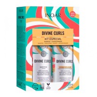 Набор Inoar Divine Curles бессульфатные шампунь и кондиционер для вьющихся волос, 2х250 мл